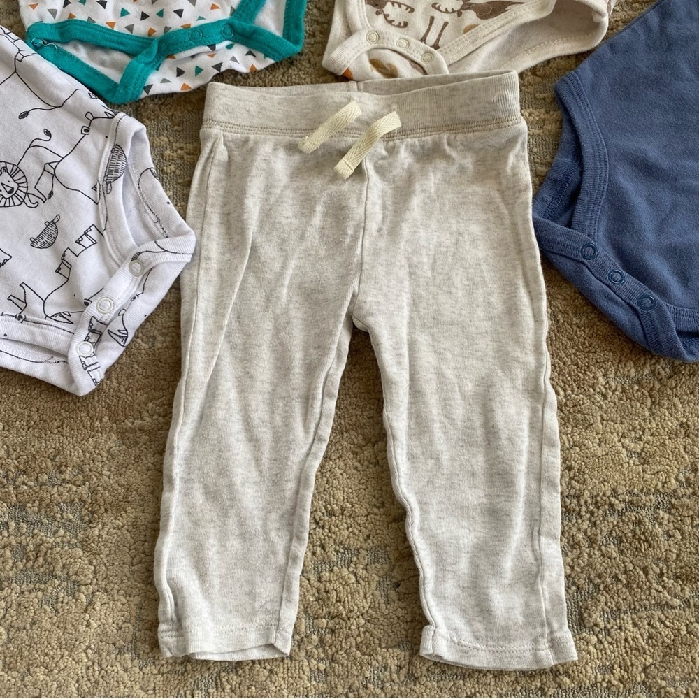 3-6 months Baby Boy Bundle of Onesies Pants Animal Pants Cotton - Picture 4 of 7